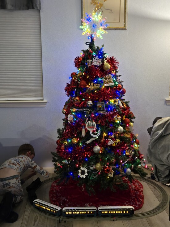 Other - Beautiful, Compact Christmas Tree With Tree Skirt (Decorations NOT Included)